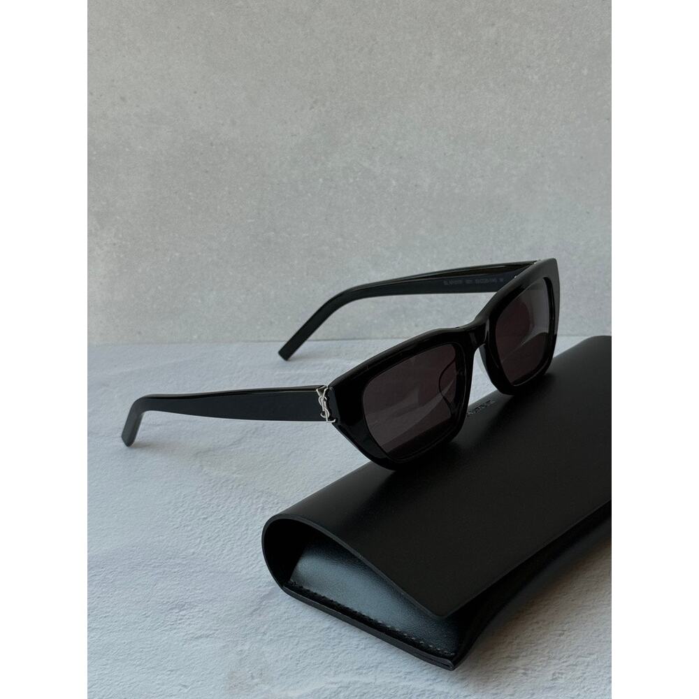 NEW Saint Laurent SL M127/F Sunglasses in Black - Picture 4 of 9